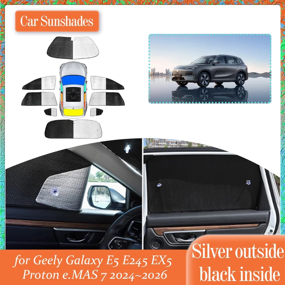 Auto Parasole per Geely Galaxy E5 E245 EX5 Proton e.MAS 7 2024 ~ 2026 Finestre Visiera Parasole Parabrezza Tenda Copertura Tetto Apribile Accessorie