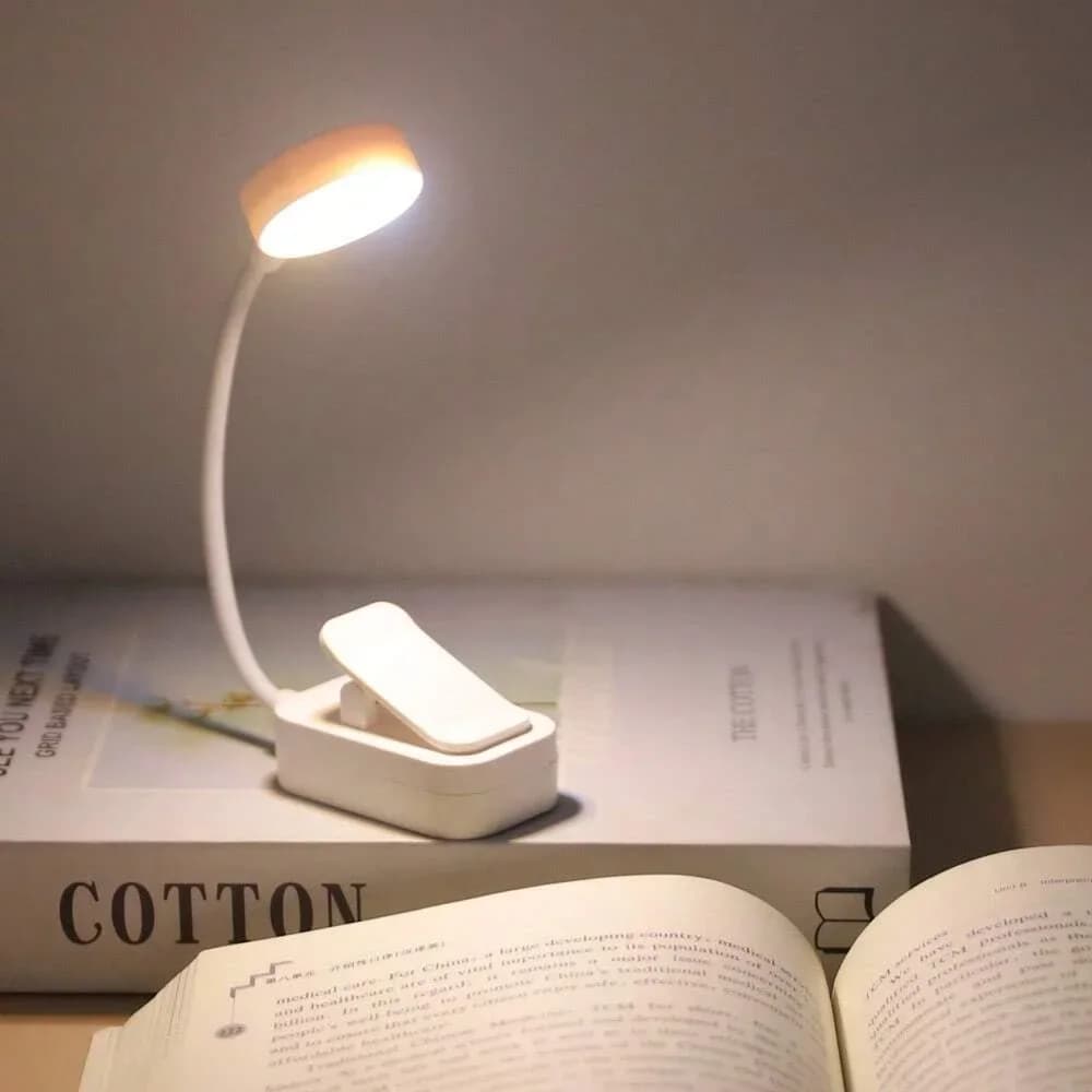Mini LED Reading Book Light Table Lamp 3 Modes Adjustable Eye Protection Clip-On Study Reading Lamp for Travel Bedroom Book