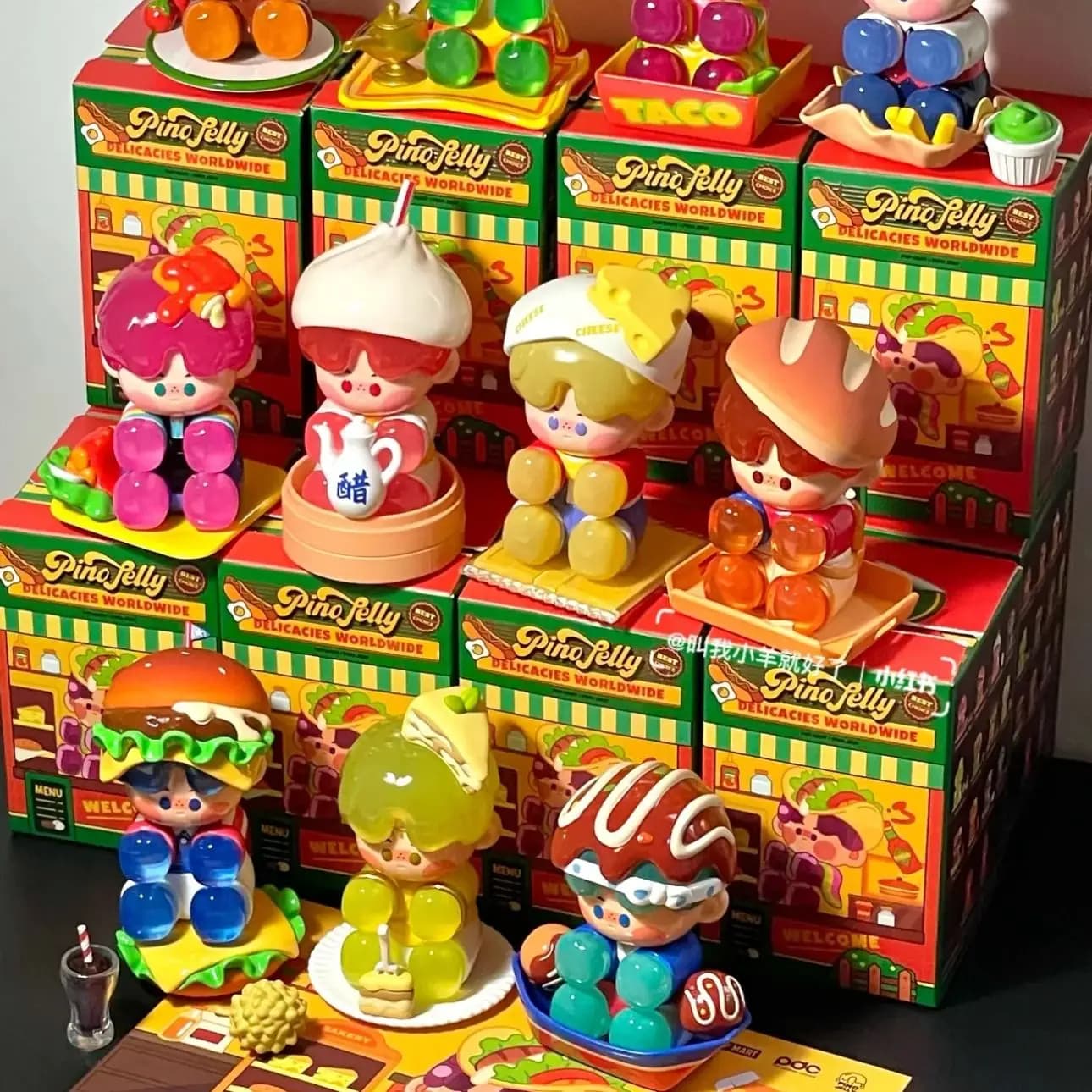 POP MART PINO JELLY Gusto Serie di test di personalità Scatola cieca originale Scatola misteriosa Guess Bag Giocattoli Bambola Cute Anime Figure Ornamenti