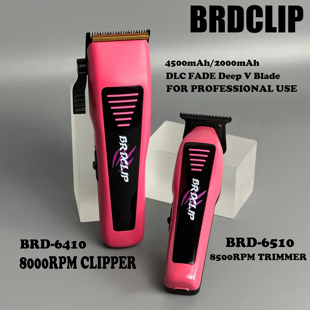 BRDCLIP 8500RPM 4500mAh Professional haircut for men 6410 DLC FADE Deep V Full steel blade Barbiere Barba Haircuts 6510