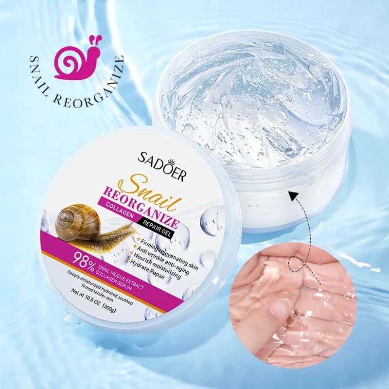 SADOER Lumaca Collagene Crema Per Il Viso Gel Rassodante Riparazione Sbiancante Idratante Creme Per Il Viso Bellezza Viso Cura Della Pelle