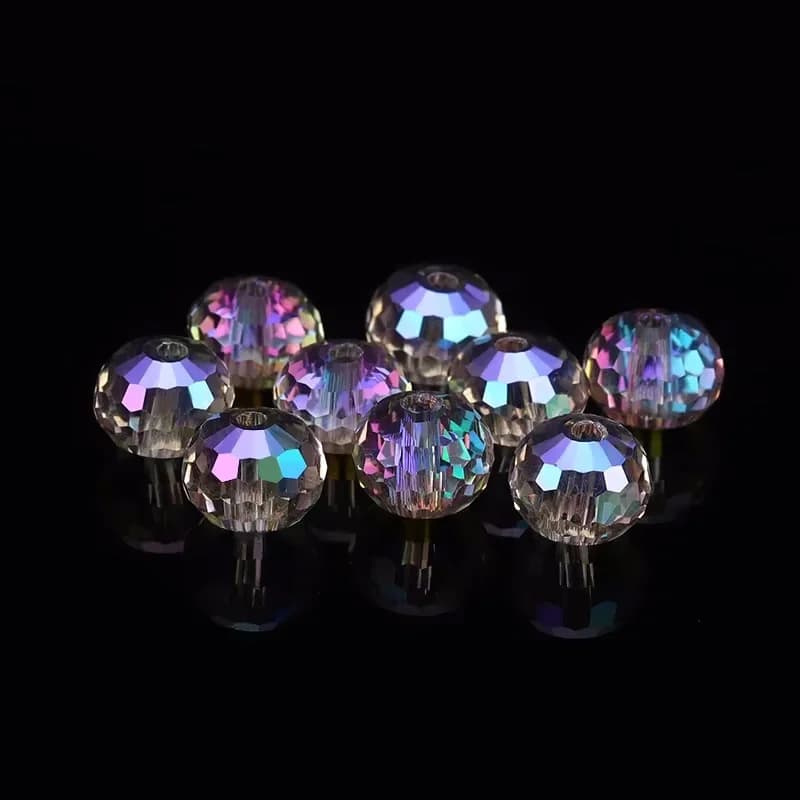 6mm 8mm 96 Austria Perline di cristallo Sfaccettato Rotondo Perline allentate del distanziatore Strass per la creazione di gioielli Collana fai da te Bracciale Orecchino
