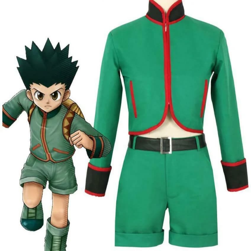 Gon Freecss Costume Cosplay Dress Green Halloween Christmas party Carnival Man Woman Cosplay Costume HUNTER× HUNTER