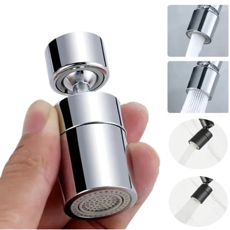 Nuovo filtro per testina spray per rubinetto da cucina a 2 modalità regolabile 360 ° Aeratore per rubinetto lavello da cucina con ugello per rubinetto antispruzzo rotante