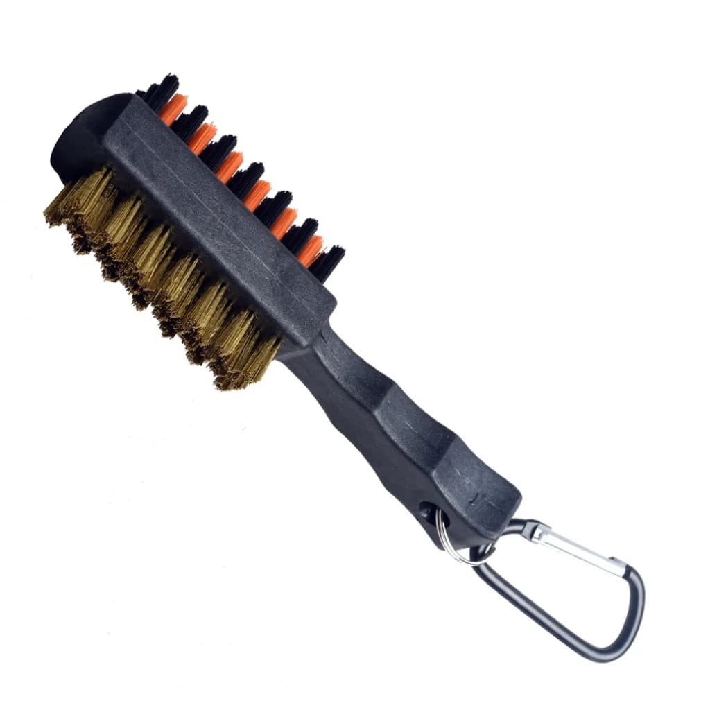 1Pc Golf Club Brush Groove Cleaner Strumenti a doppia faccia Accessori da golf portatili in nylon leggero in metallo per scarpe con palline di ferro
