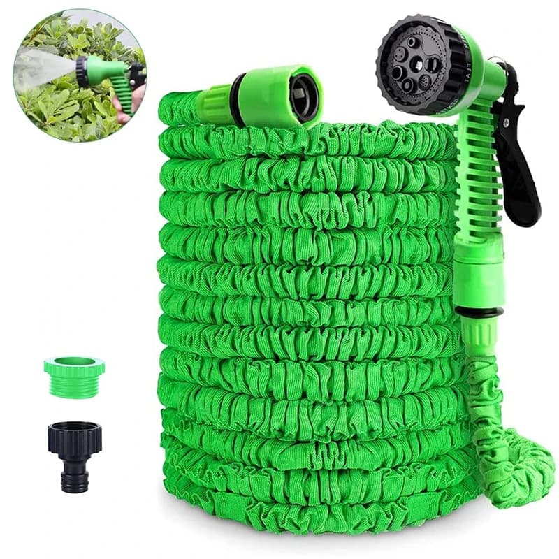 25FT-200FT Tubo da giardino Espandibile Tubi dell'acqua magici Giardino domestico Strumenti di irrigazione quotidiana Pistola ad acqua per la pulizia dell'autolavaggio ad alta pressione