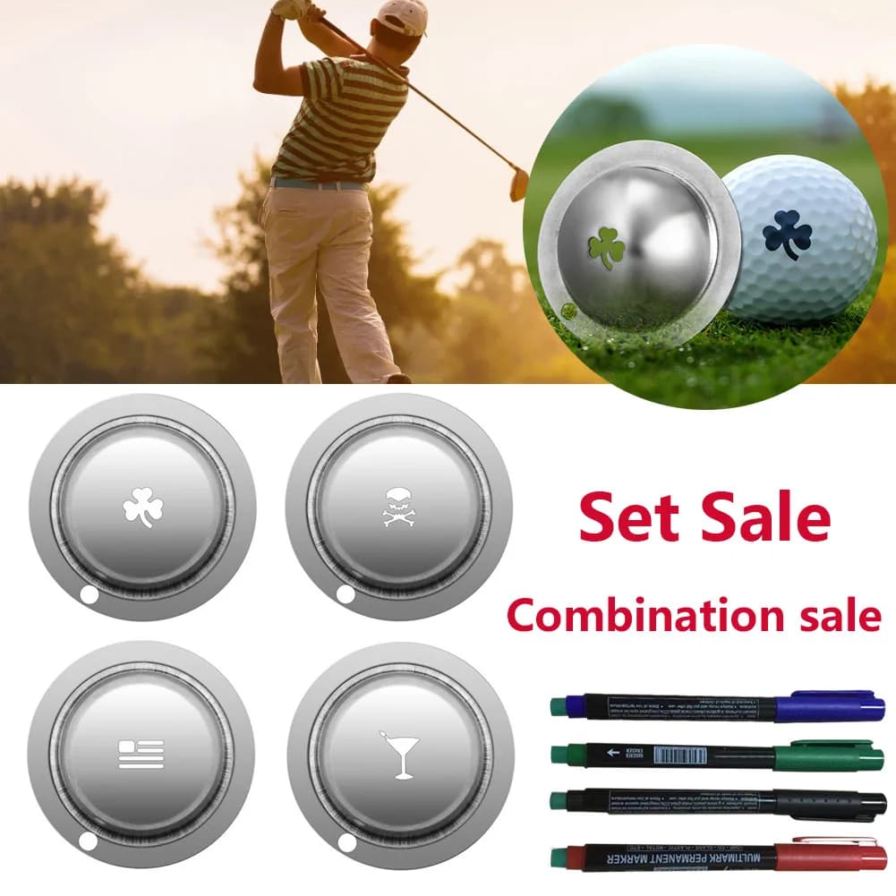 Pennarello per pallina da Golf in acciaio inossidabile Stencil modello carino pennarello per alfabeto Golf Putting Positioning Aids strumenti per lo Sport all'aria aperta
