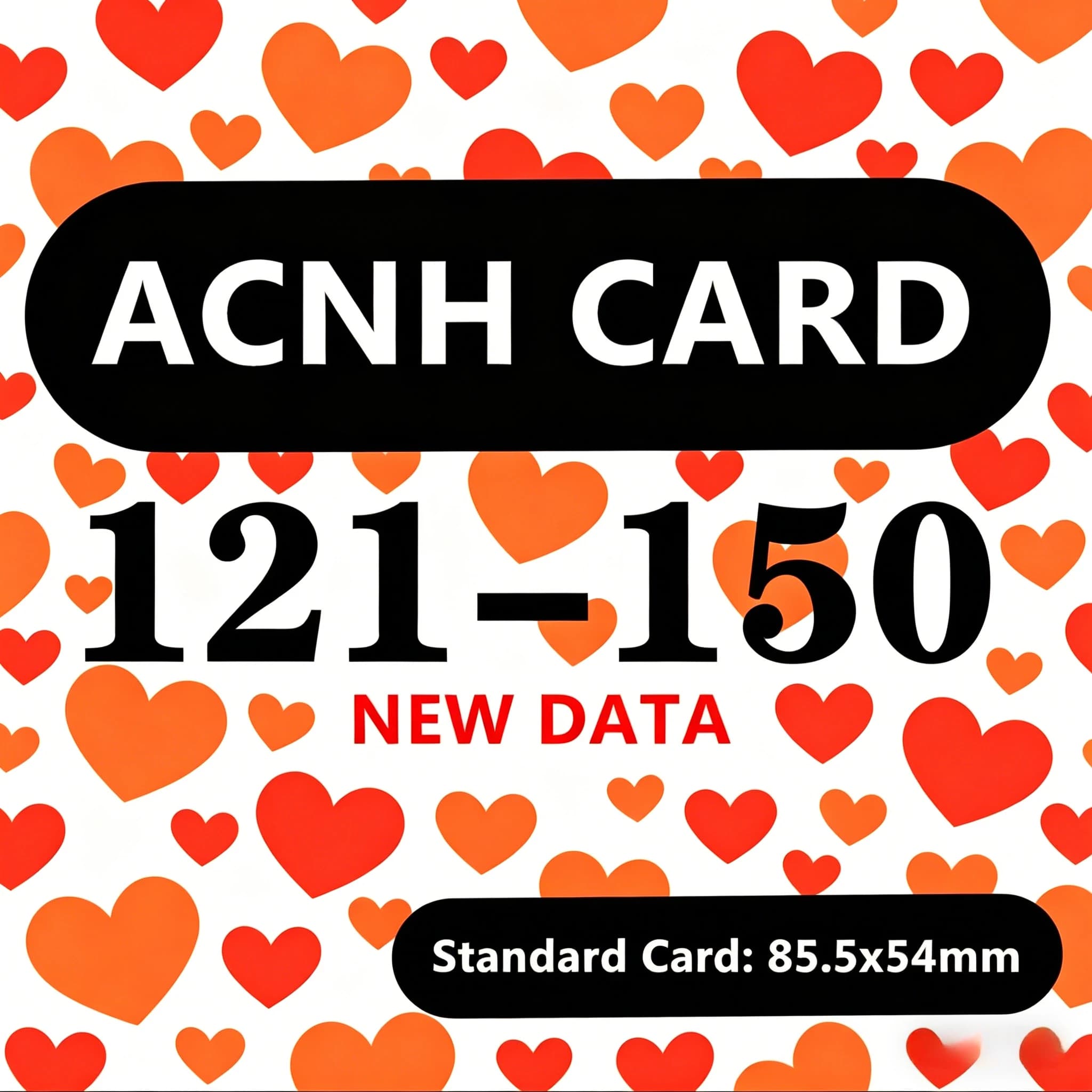 Fine Surface Fun Supply ACNH Card NFC Rapid Start Chips 121-150 Convenient Daily Carry Cards 85.5x54mm