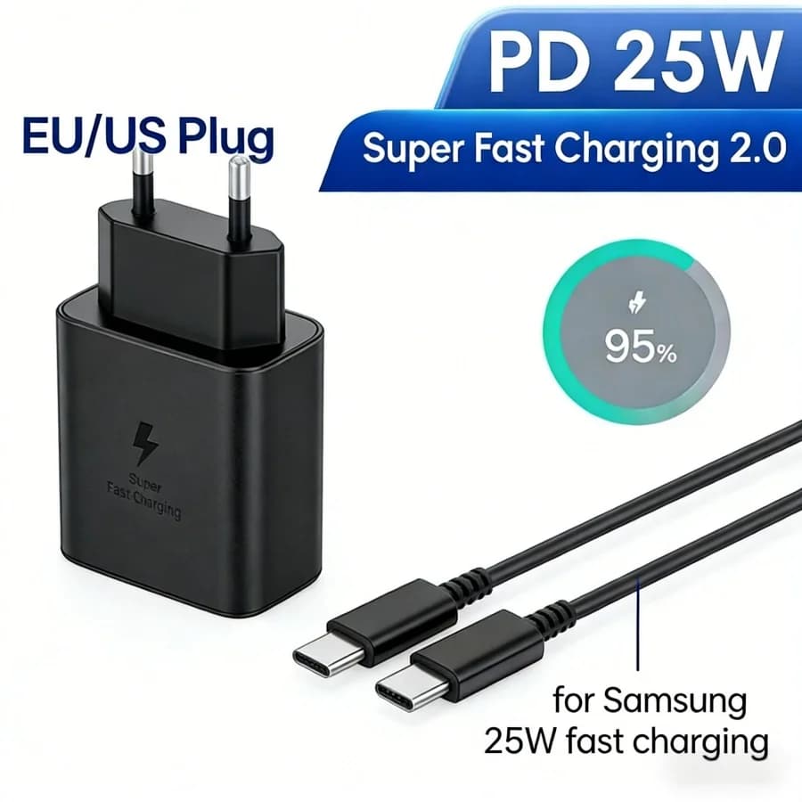 Cable Type C Original 6A 1M for Samsung, Charging Super Fast 25W, Compatible with Galaxy S24FE S24Ultra S23 S22 Flip Fold 3 4 5 6 A06 A16 A15 A35