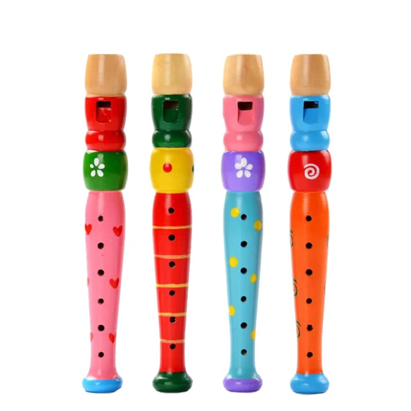 Hot colorato flauto di legno strumento musicale tromba buglet hooter bambini giocattoli musicali educativi per bambini