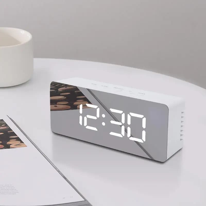 Digital LED Alarm Clock, Electronic Table Clock with Room Temperature, Home, Office, Teenagers, Children