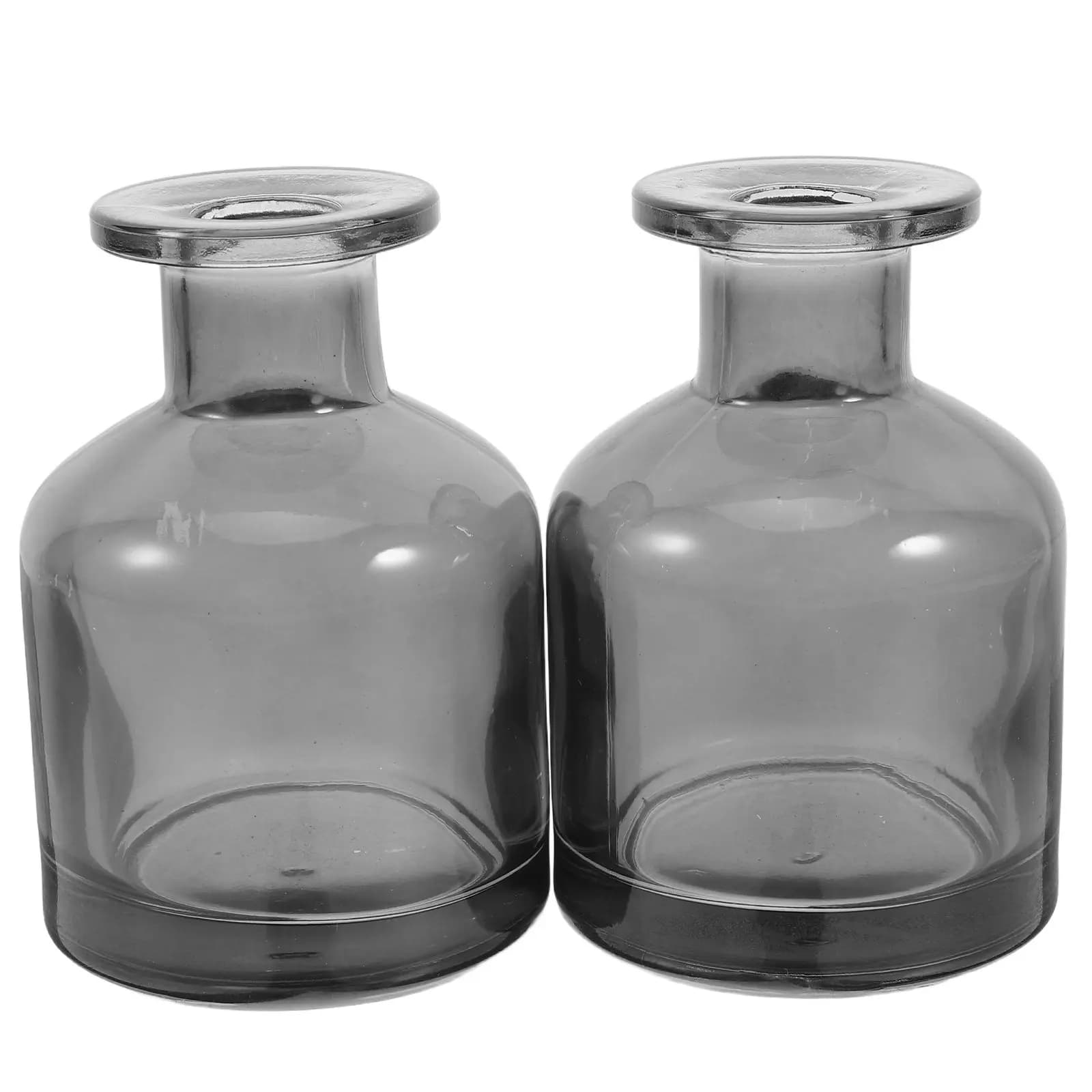 2 Pezzi Bottiglie Cilindriche in Vetro Antigoccia per Diffusore di Aromi 100ml, Vaso Contenitore per Aromaterapia, Bottiglia Decorativa per Diffusore di Oli Essenziali