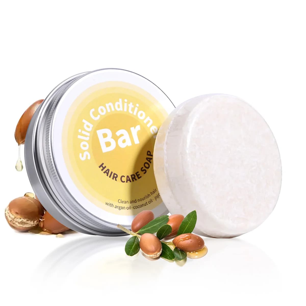 Soap balm for hair to essential vegetable oil rich in argan oil Coconut oil Jojoba oil Soap for deep hair care used with soap shampoo