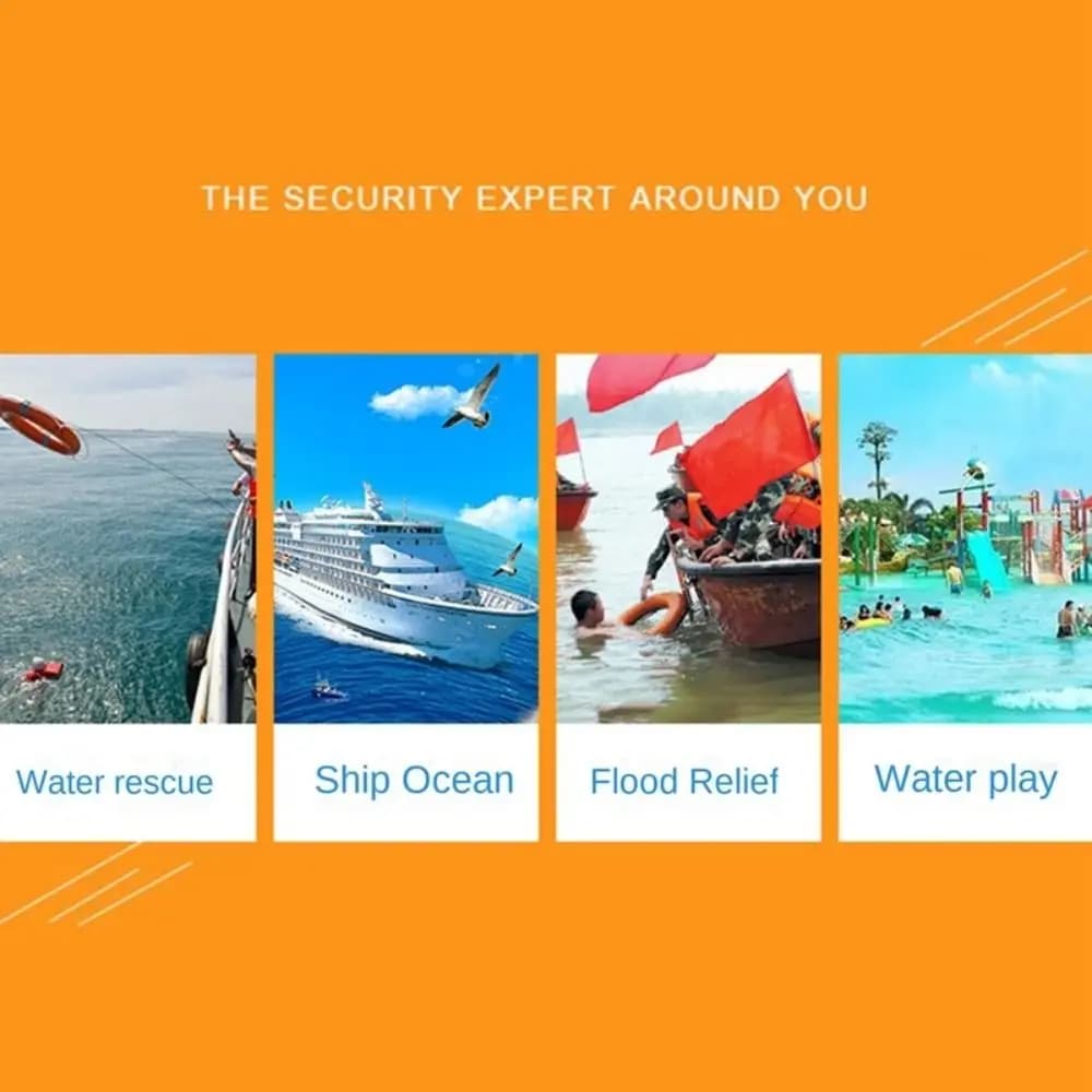 Life-saving Life Vest Light Overboard Survival Emergency Seawater Self-Lighting Light Long Range Rescue High Intensity Beam
