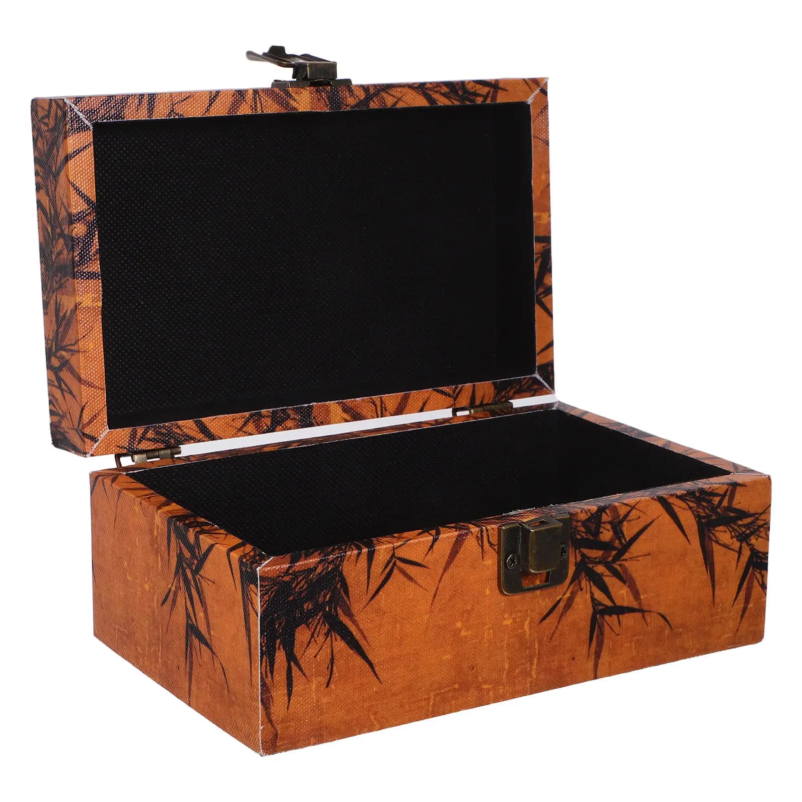 Wooden Jewelry Box Retro Style, Vintage Decorative Baule for Store Necklaces, Earrings and Small Objects