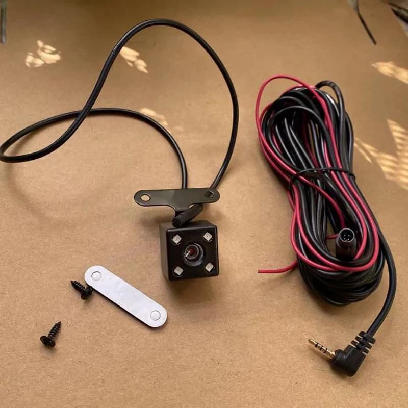 Registratore di Guida con Monitoraggio Video, Immagine di Retromarcia, Telecamera Posteriore a 5 o 4 Fori, Visione Notturna a Infrarossi, Obiettivo Fisheye Identico all'Originale