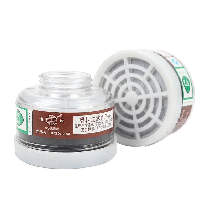 2 pezzi livello 2 nuova maschera antigas 2596 cartuccia filtrante sostituibile scatola respiratore chimico verniciatura a spruzzo sicurezza 40mm