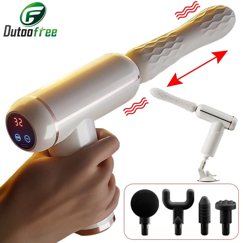 Mini vibrating telescopic linear actuator with gun bracket for wireless massage machine DIY toys 32 frequencies