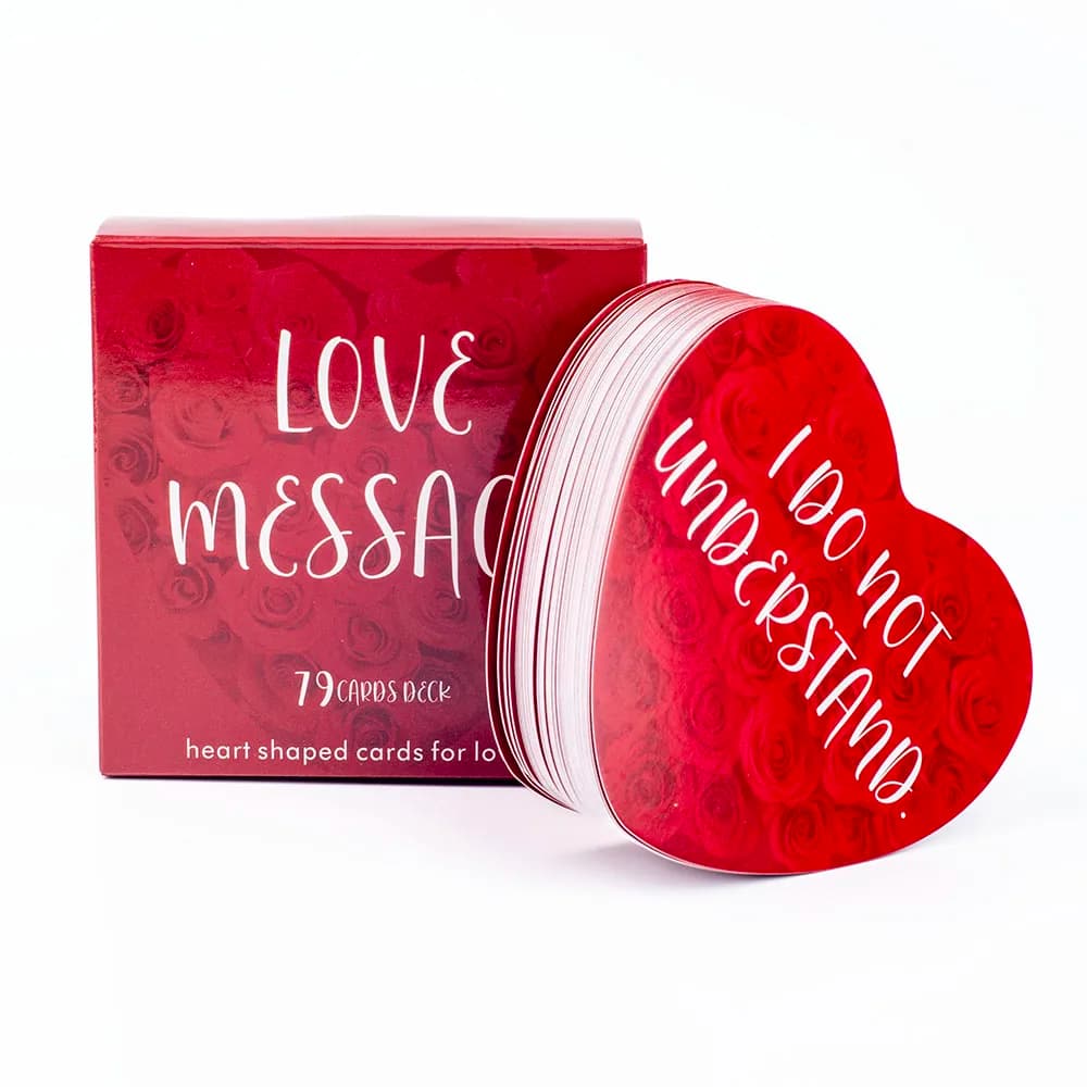 Love Message Oracle Cards 79Cards Gioco di intrattenimento per il tempo libero a forma di cuore Tarocchi