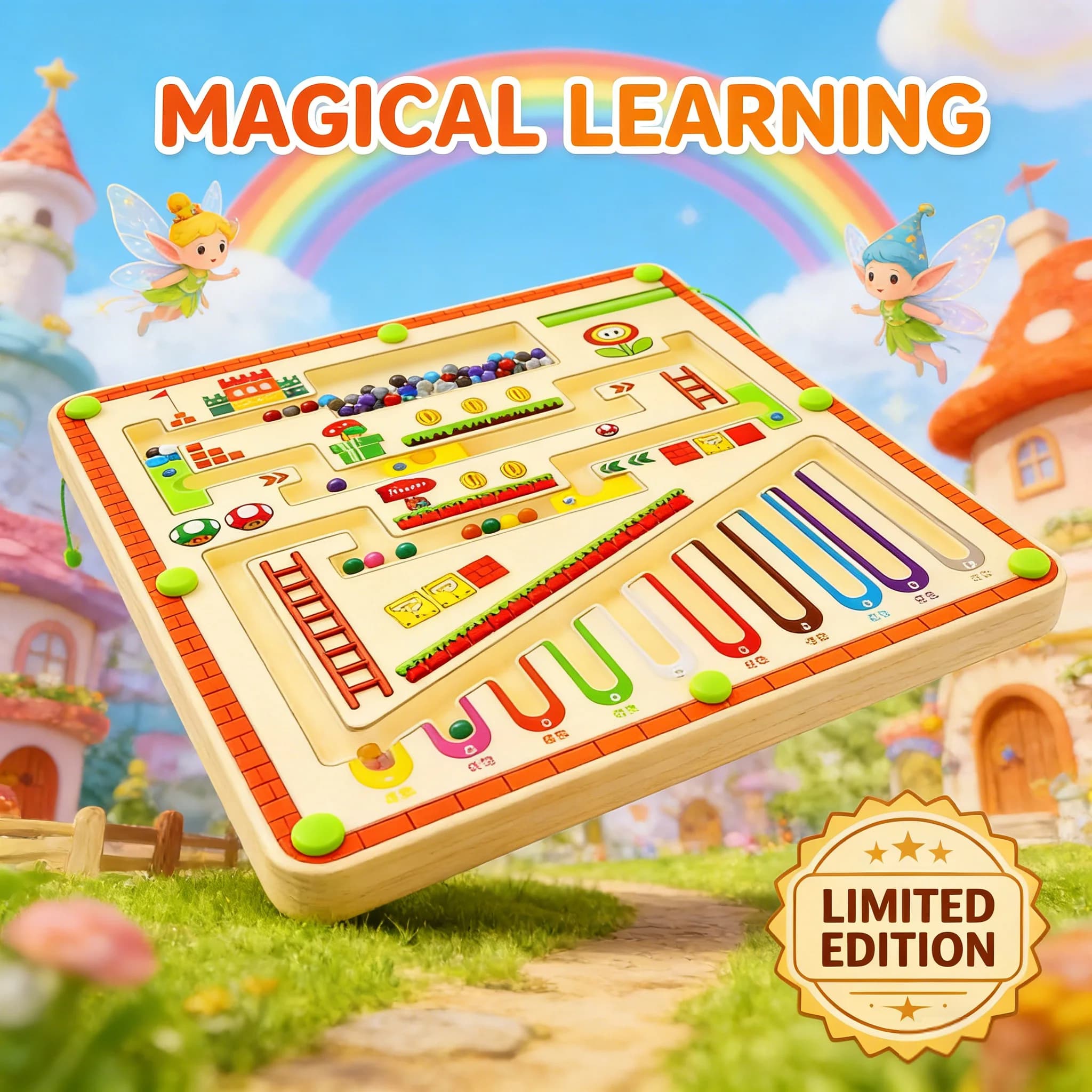 Nuovi Giochi di Classificazione Magnetica per Bambini, Puzzle Montessori, Gioco Educativo con Labirinto per l'Apprendimento dei Colori