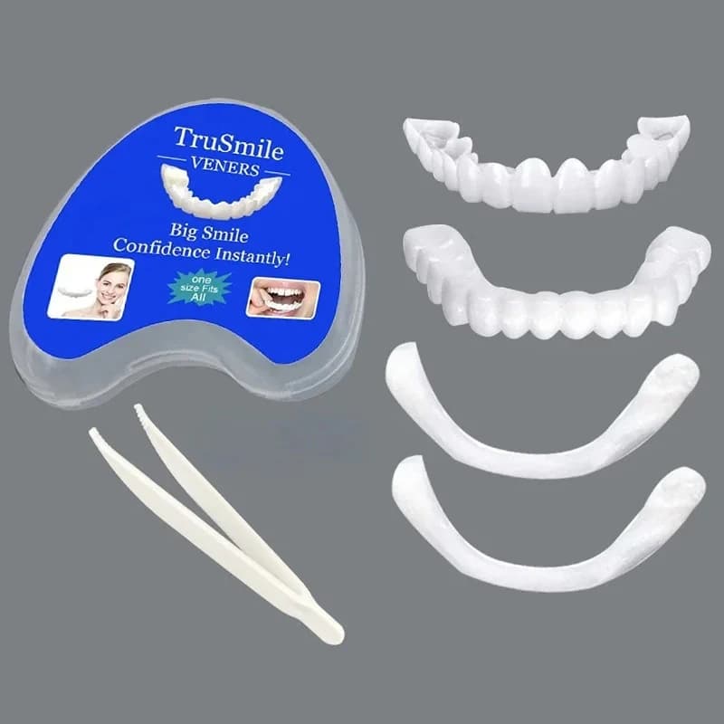 Veneer snap teeth kit Temporary replacement for whitening of fake teeth Temporary replacement of teeth White snap repair kit