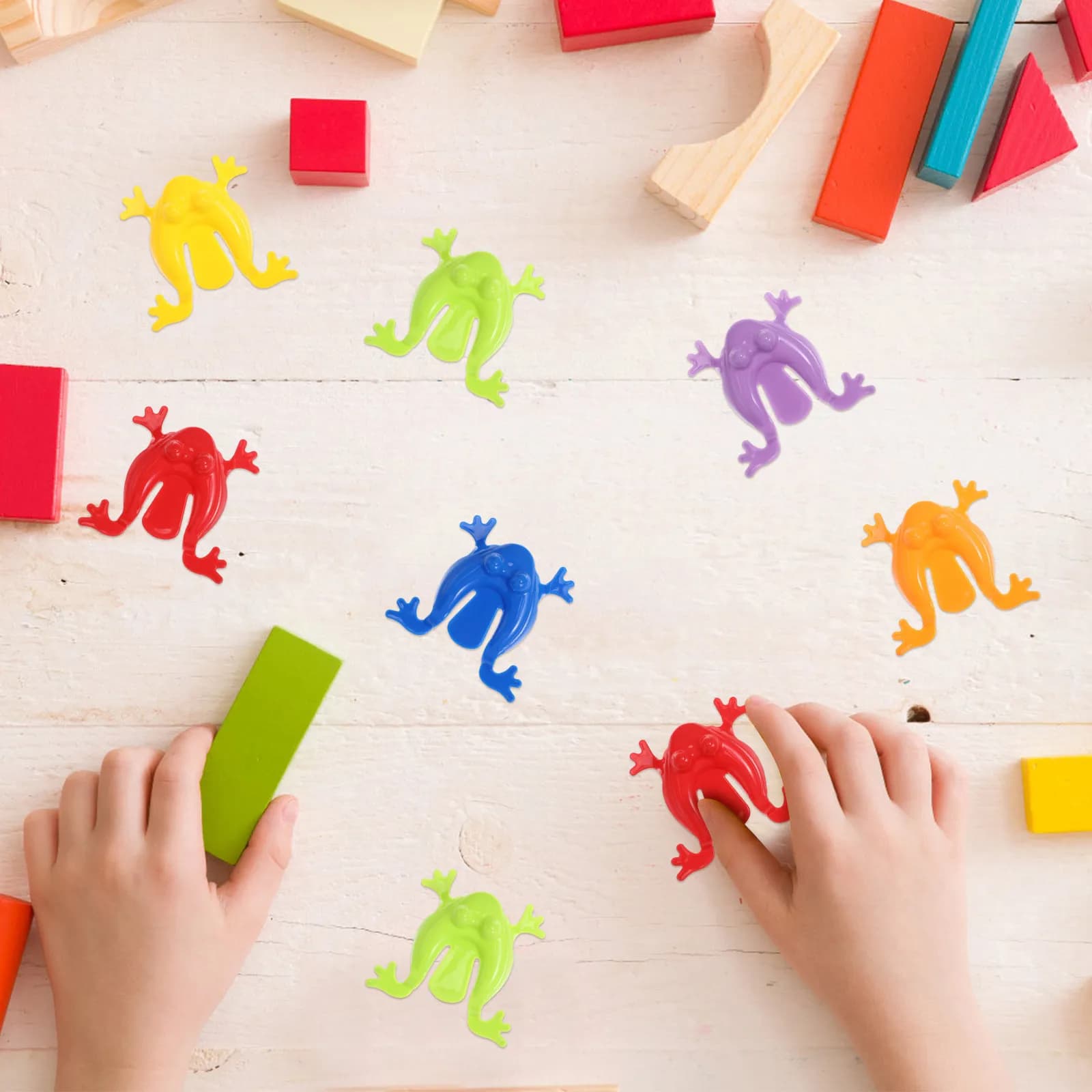 Set di 24 Rane Saltellanti a Pressione, Gadget Educativi Divertenti per Bambini, Giocattoli per Feste