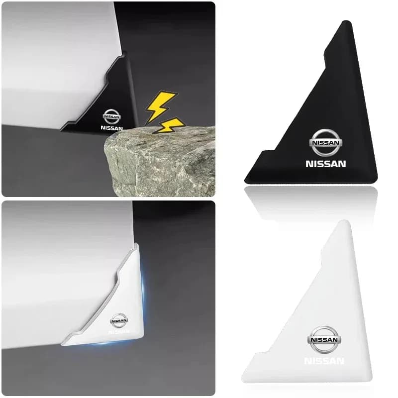 2x Auto Porta Angolo Paraurti Protezione di Sicurezza Adesivi per Nissan X-trail Qashqai Nota Juke Sentra Patrol Navara Accessori Auto