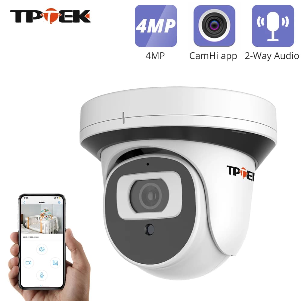 Telecamera IP Wifi da 4 MP Telecamera di videosorveglianza wireless da 2,8 mm Telecamera interna per la casa Audio bidirezionale Protezione di sicurezza Camara CamHi Wi-Fi Cam