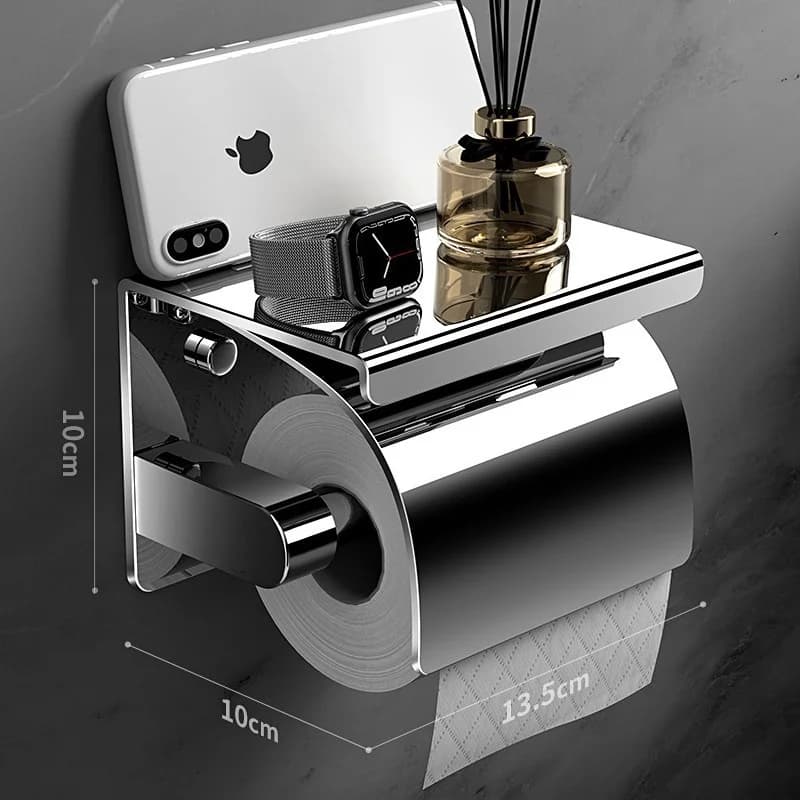 Portarotolo per Carta Igienica in Acciaio Inox 304, Scatola Impermeabile per Rotoli di Carta, Accessori per Bagno