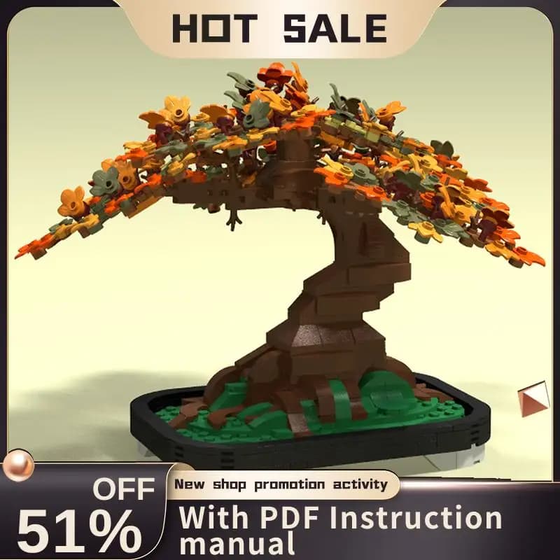 Nuovo 622 Pz Popolare Botanico Serie Foglia Rooted Bonsai In Autunno Modello Puzzle Personalizzato Fai Da Te Idee Creative Giocattolo Del Capretto Regali Di Compleanno