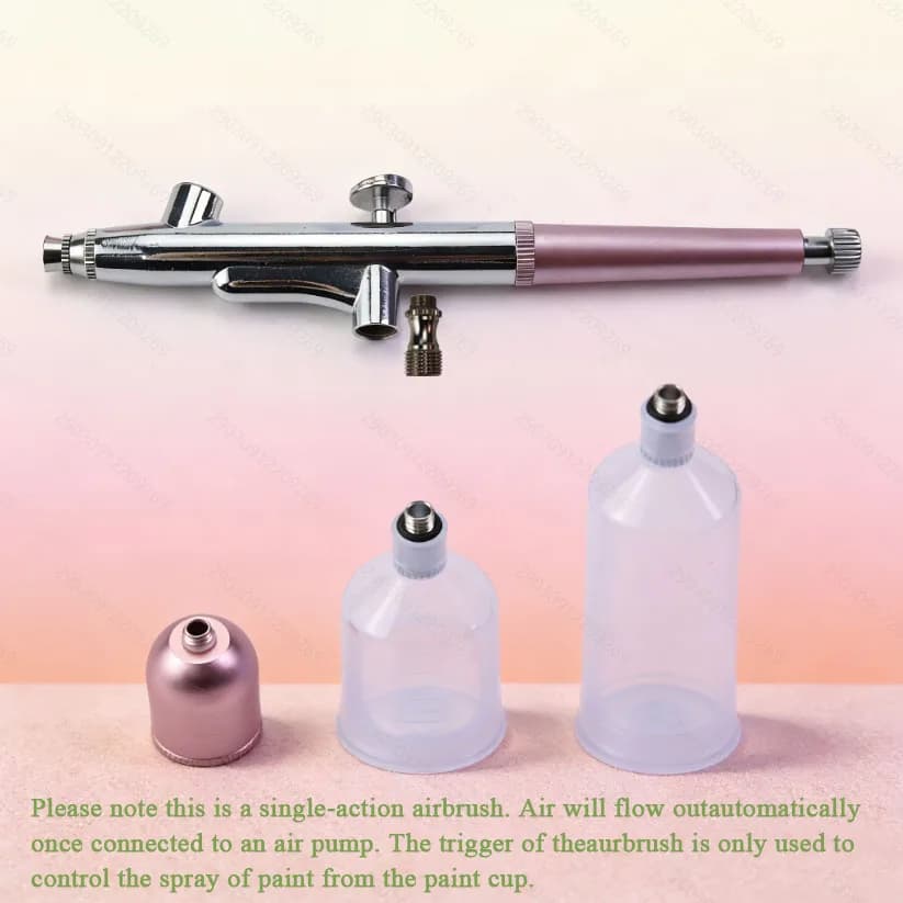 Aerografo portatile a singola azione con ugello da 0,3 mm – Facile da usare, pistola a spruzzo versatile per nail art, pittura di modelli e lavori artigianali