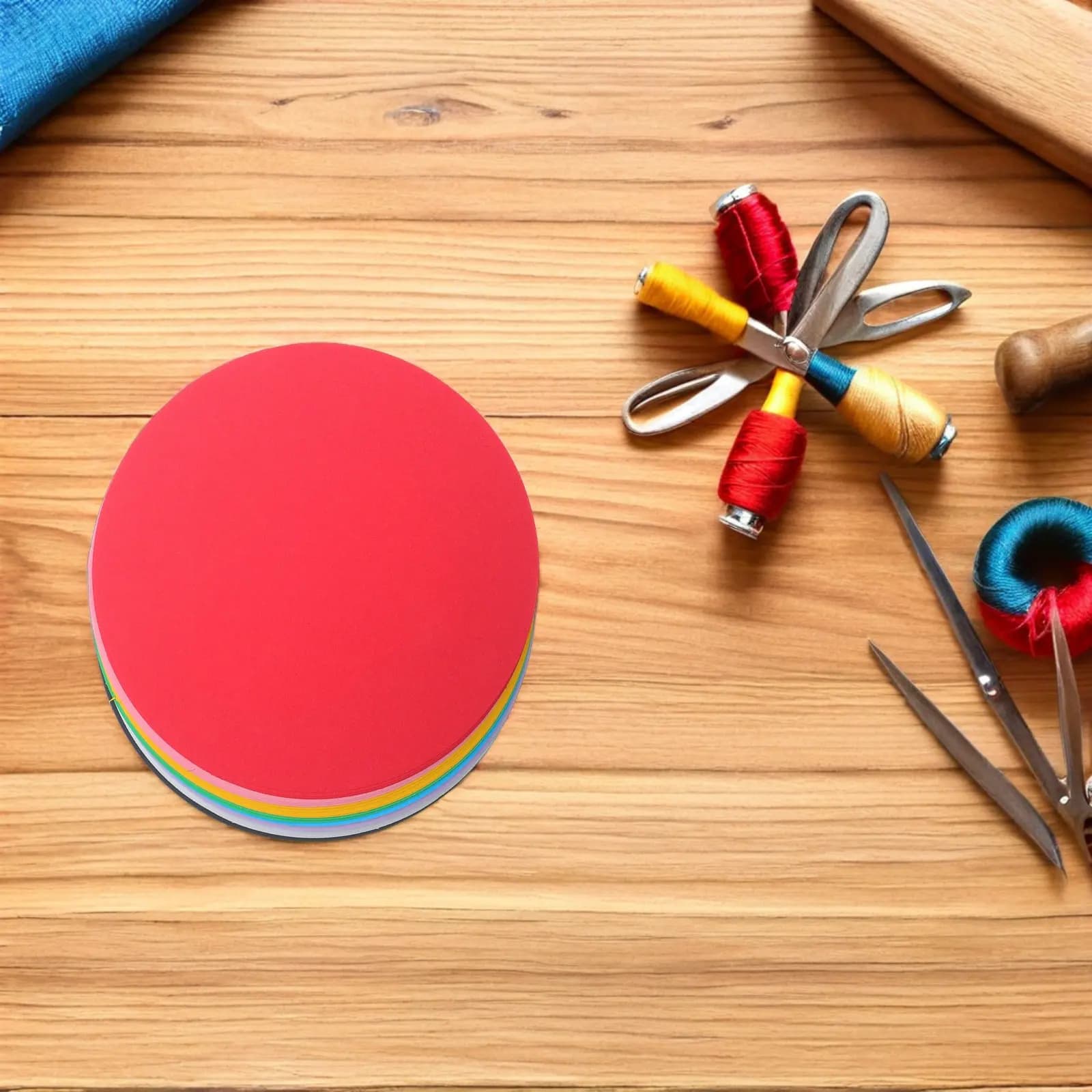4Packs 's Craft Cardstock Paper Circles Multicolor Round Cutouts Smooth Edges for DIY Origami Scrapbooking School Art