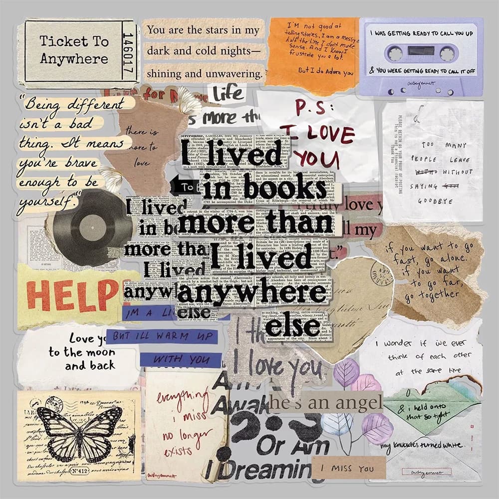 10/30/50pcs Trasparente Vintage Frasi Inglese Adesivi Decorazione Del Fumetto Decalcomanie FAI DA TE Telefono Notebook Chitarra Adesivo Impermeabile