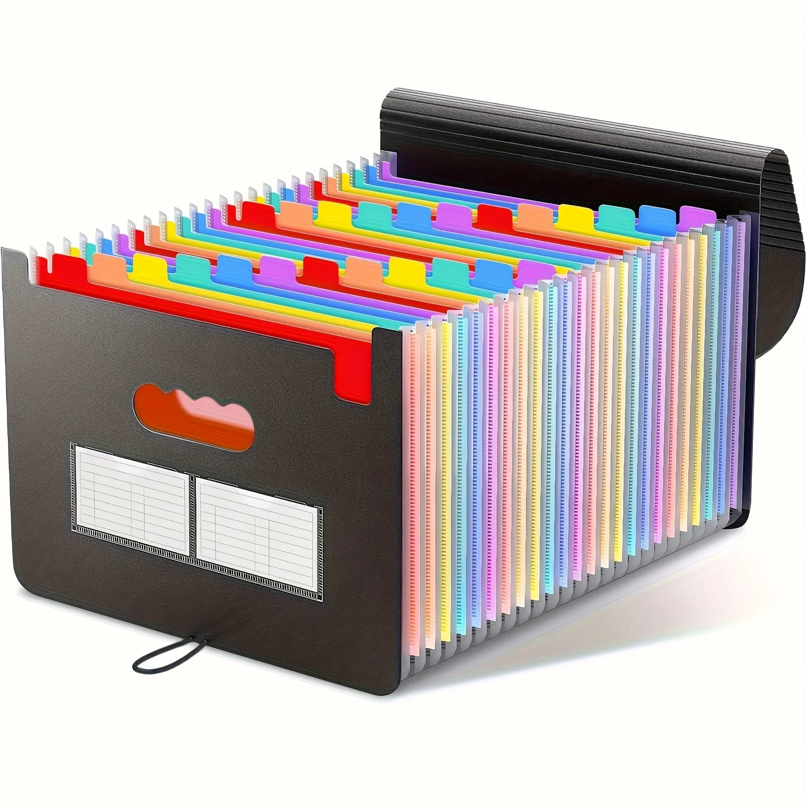 Cartella organizzatore di file espandibile in plastica da 1 pezzo Cartella manager di ricevute di documenti da 25 tasche per accessori per ufficio domestico scolastico