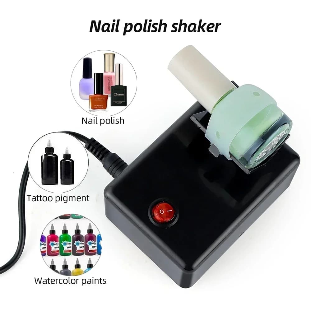 Agitatore Elettrico per Smalto, Inchiostro da Tatuaggio, Pigmenti, Gel UV e Liquidi - Macchina Anti-Agglomerazione per Bottiglie