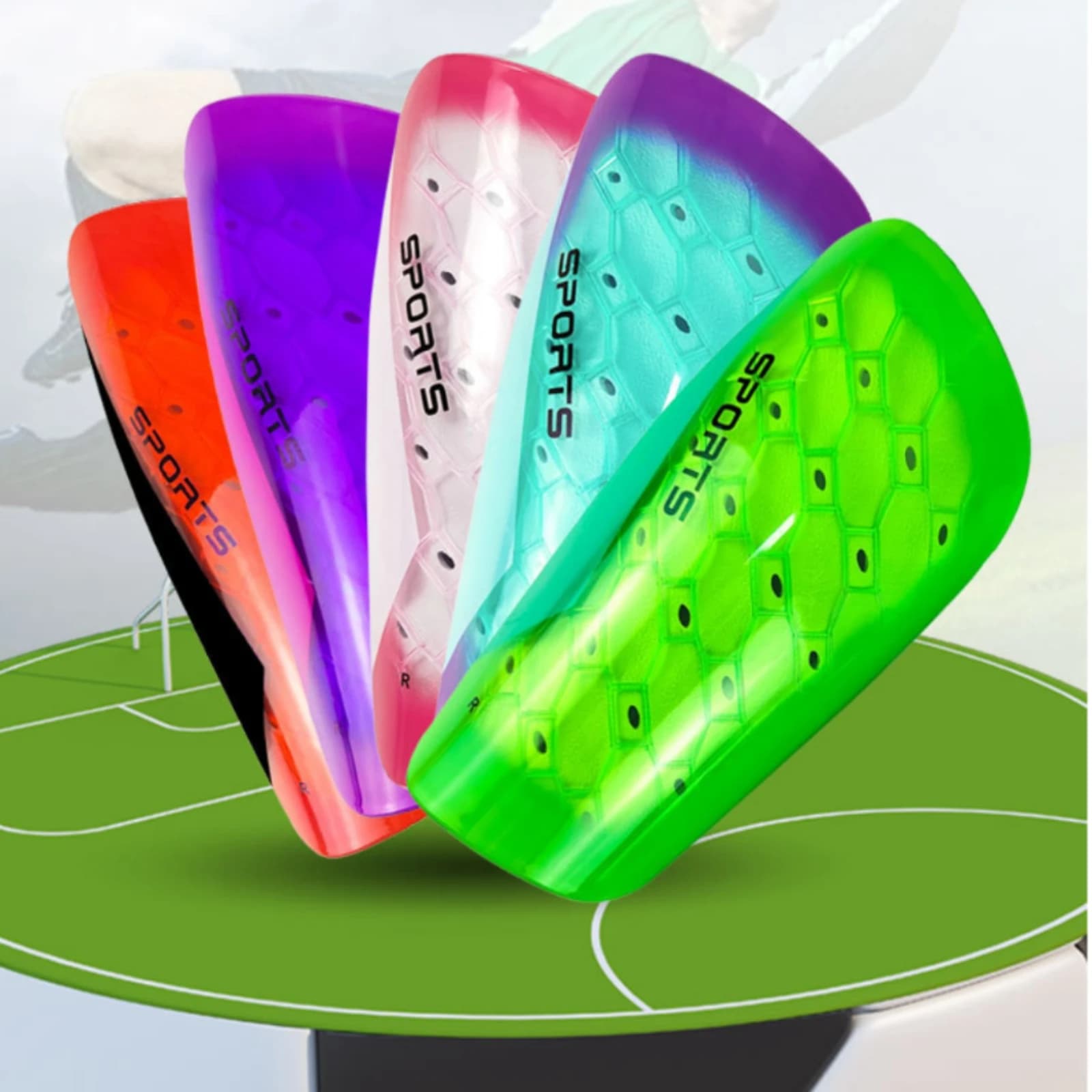 Soccer Shin Guards Contoured Football Shin Guards Sports Protection Lightweight Leg Guard Breathable