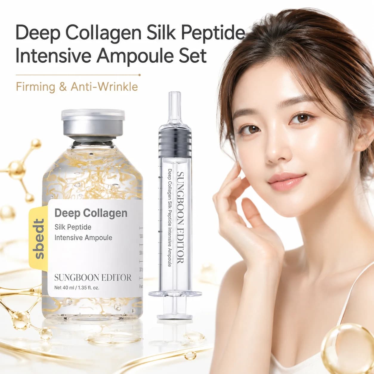 Thread Lift Ampoule Set Collagen Syringe Serum Anti Aging Firming Fine Lines Fast Absorb Non Sticky Repair Skin Barrier