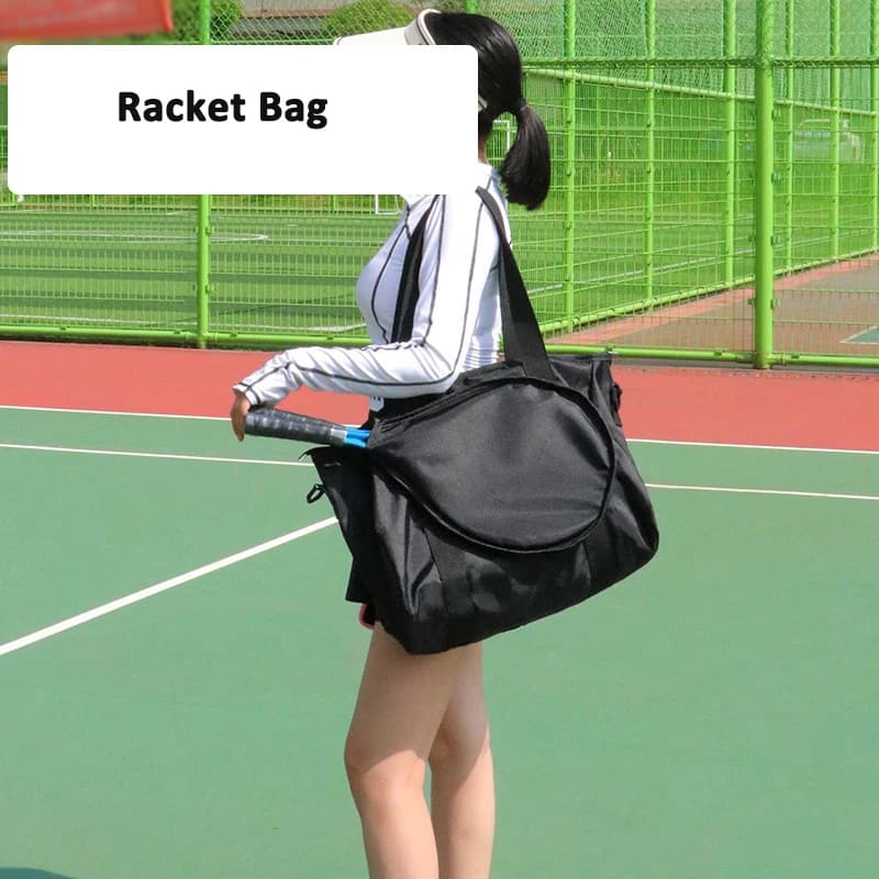 Single shoulder badminton tennis rack bag, sports training bag, large capacity waterproof unisex gym for outdoors