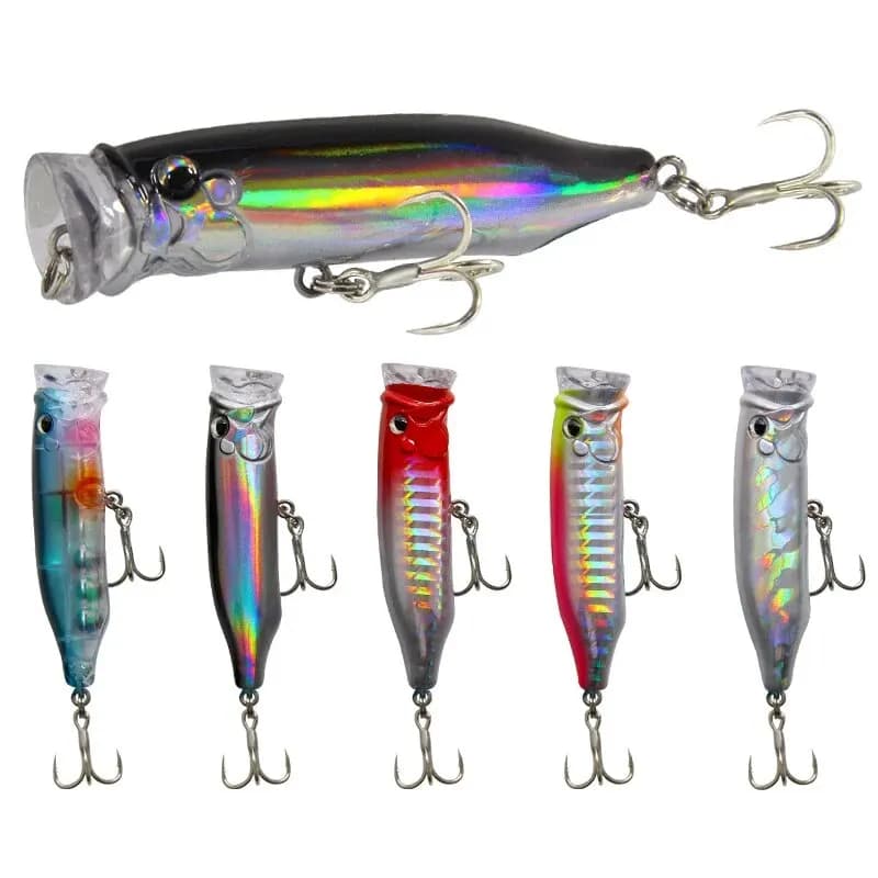 1 Pezzo 7cm/9.4g Esche Artificiali da Pesca Popper Bait 2026 Nuove Esche Dure in Plastica Topwater Crankbait Wobblers Attrezzatura da Pesca per Persico