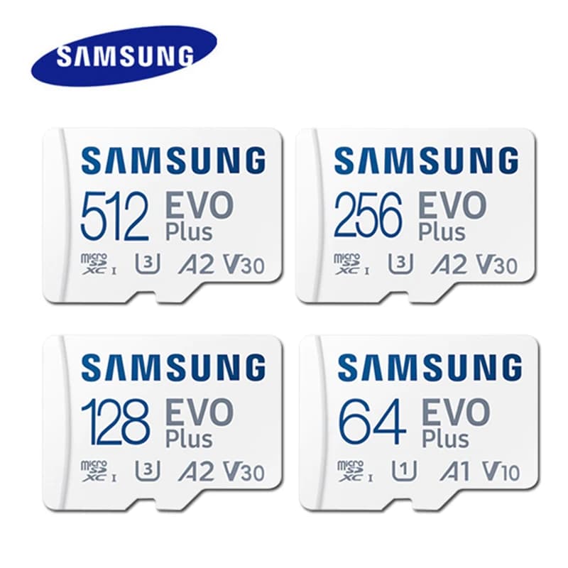 SAMSUNG Scheda di Memoria MicroSD 64G U1 A1 V10/128GB 256GB 512GB A2 MicroSDXC/TF Schede Flash UHS-1 U3 V30 4K Per Il Telefono Drone Della Macchina Fotografica