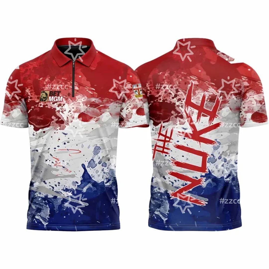 Maglia Polo Edizione Limitata 2026 PDC World Darts Championship Luke Littler (The Nuke) Sportiva ad Asciugatura Rapida da Uomo e Bambino