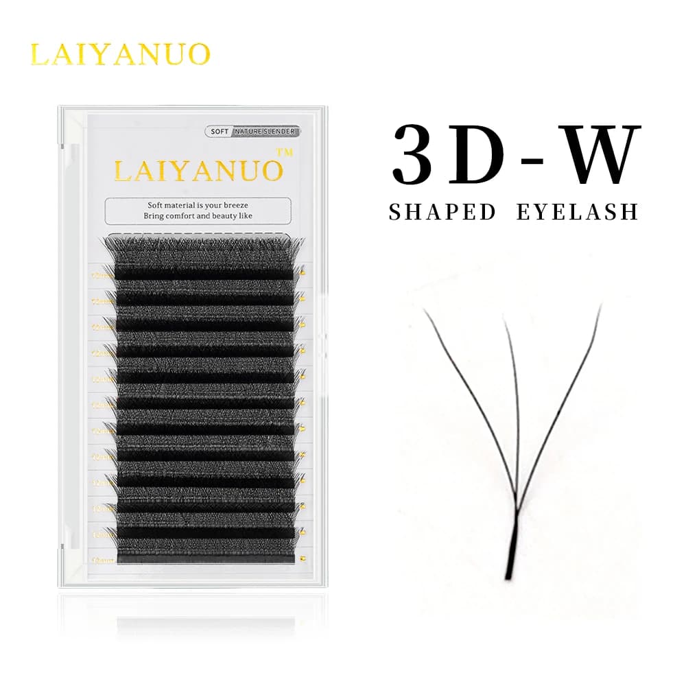 LAIYANUO 3D W Flowering Shape Automatic Flowering Passionate Winds Extensions Soft Natural Eyelashes Light High Eyelash Individual