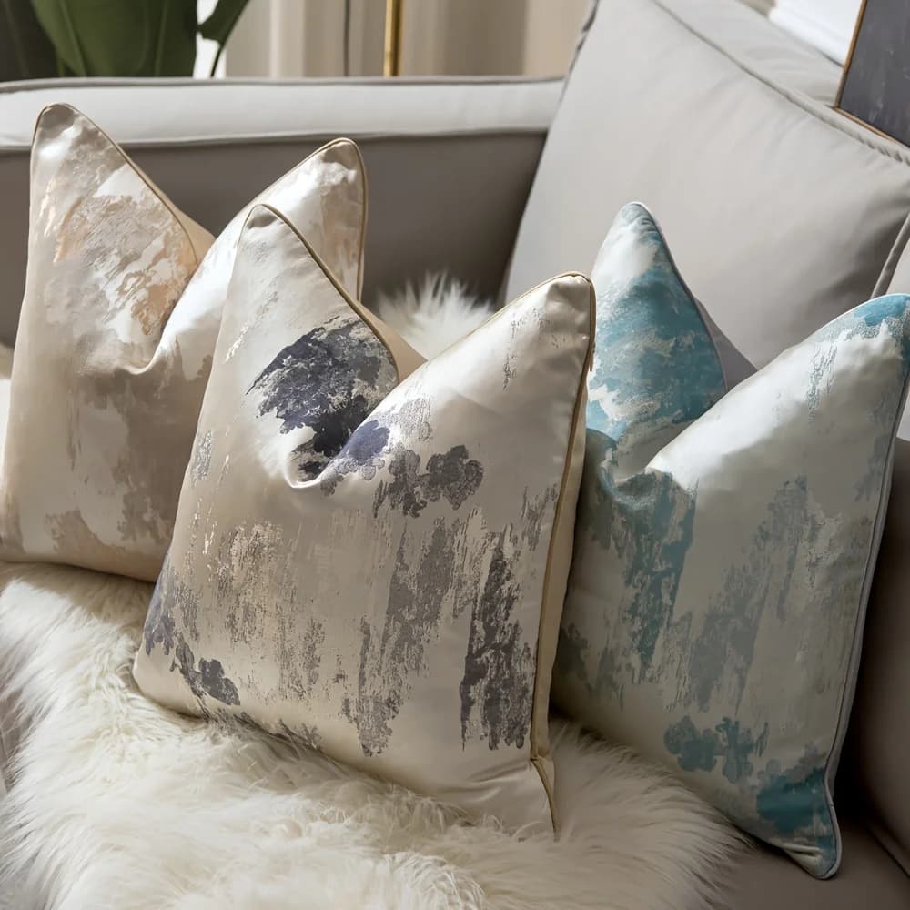 Fodere per cuscini per divani moderni e di lusso - Fodere per cuscini decorativi lavabili in lavatrice ipoallergeniche con motivo geometrico retrò