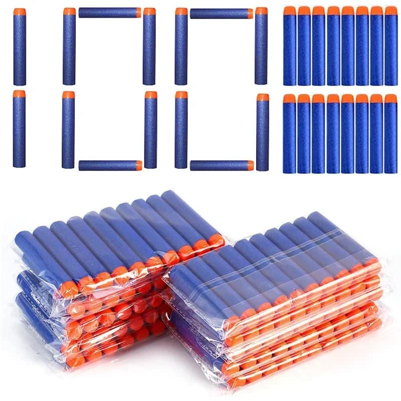 Ee100Pcs Proiettili per freccette con testa rotonda in spugna morbida universale da 7,2 cm per blaster per pistole giocattolo NERF N-Strike