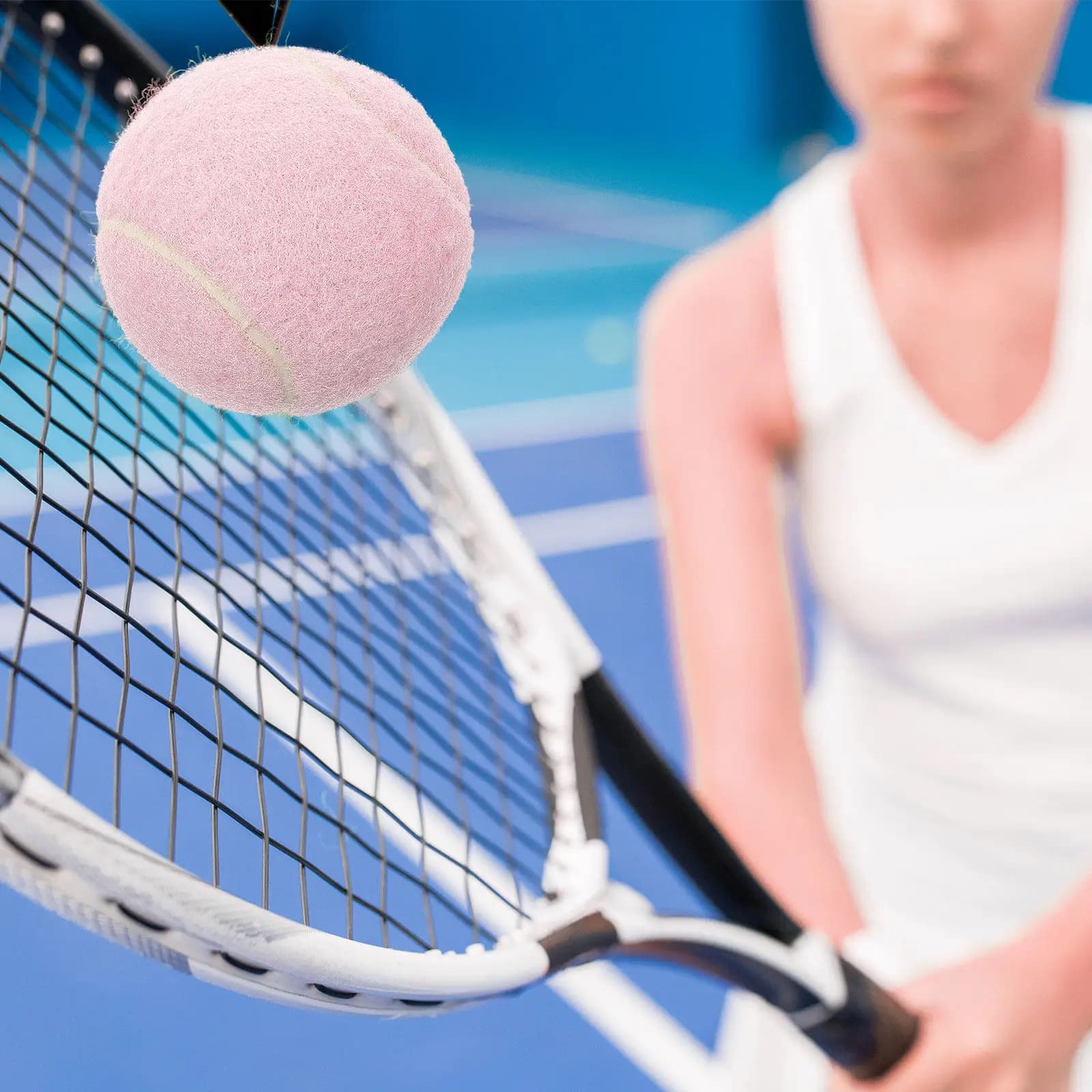 2 Palline da Tennis Leggere Rosa in Gomma per Allenamento, Pratica, Sviluppo Abilità per Principianti, Esercizi di Servizio e Volley