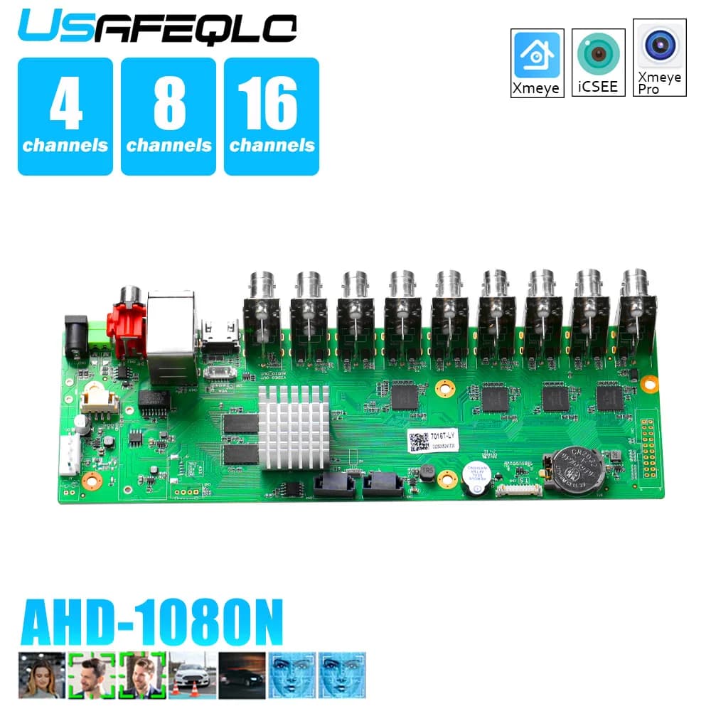CCTV XM DVR 4 Channel 1080N 6 In 1 Video Recorder 4Ch Bnc Board IP Ahd Camera Xmeye Hdd 1080P Network Security Protection