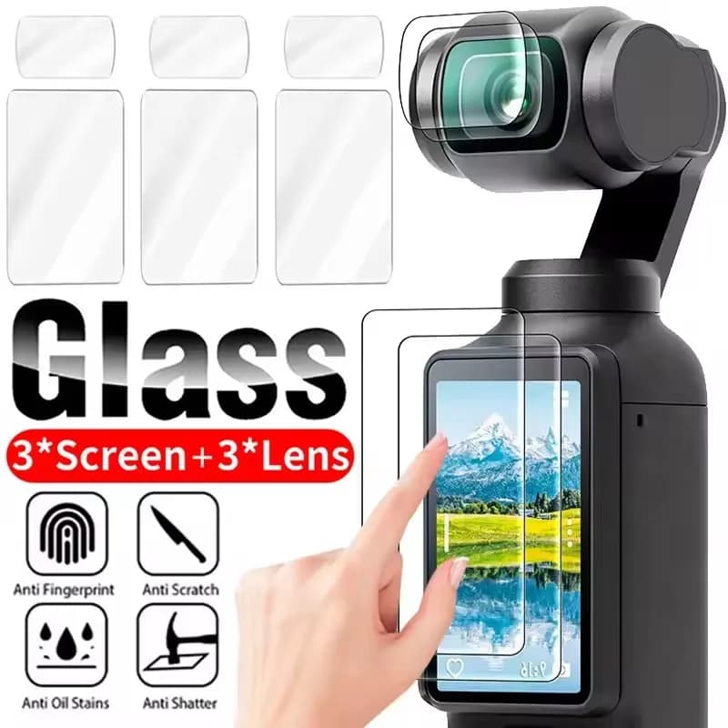 Flim in vetro temperato per DJI OSMO Pocket 3 Protezione schermo Pellicola protettiva per lenti antigraffio per accessori DJI Pocket 3