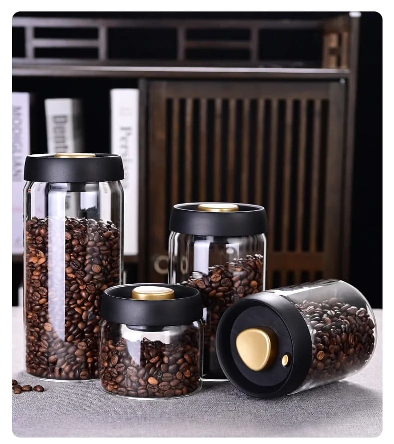 Vacuum Sealed Jar Coffee Bean Storage Bottle Kitchen Food Food Grano Tea Glass Jar Fresh Storage Jar Kitchen Accessories