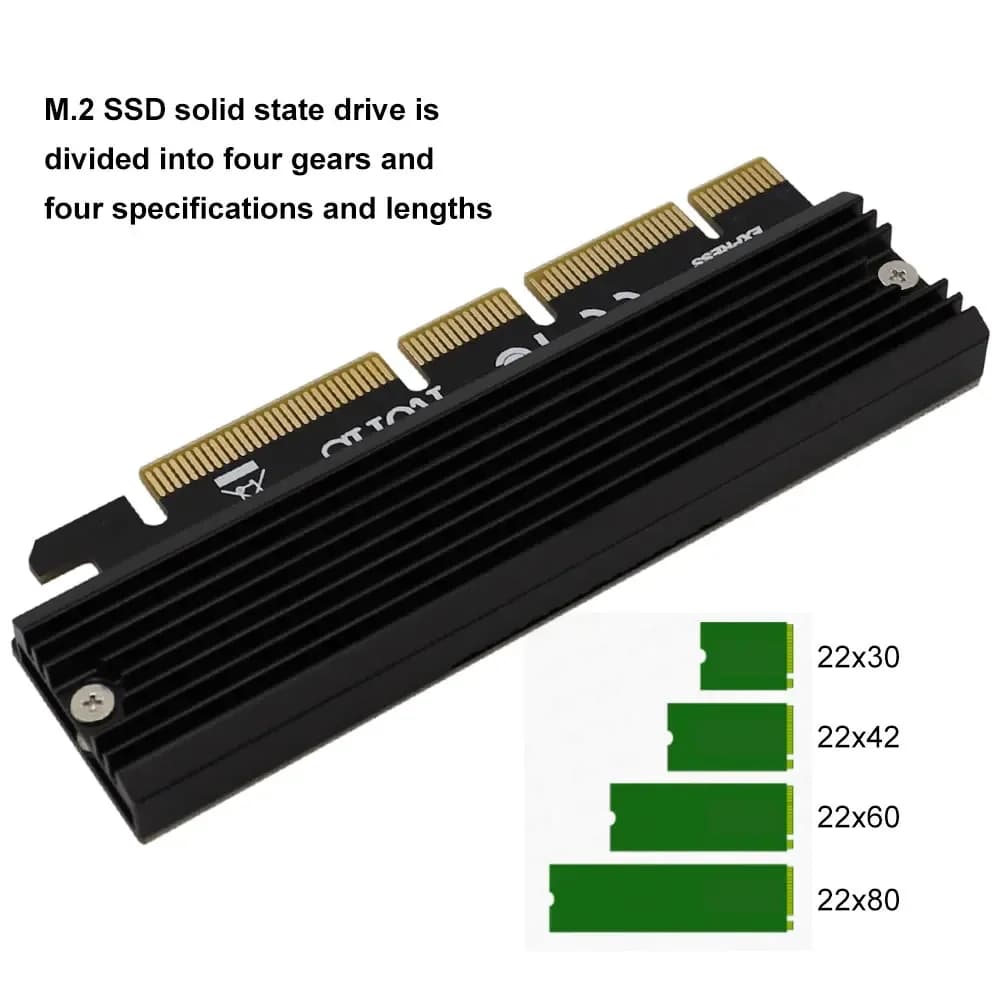 Adattatore NVMe M2 Chiave M.2 M 2230 2242 2260 2280 SSD a PCI-e 3.0 Supporto scheda convertitore PCIE X4 X8 X16