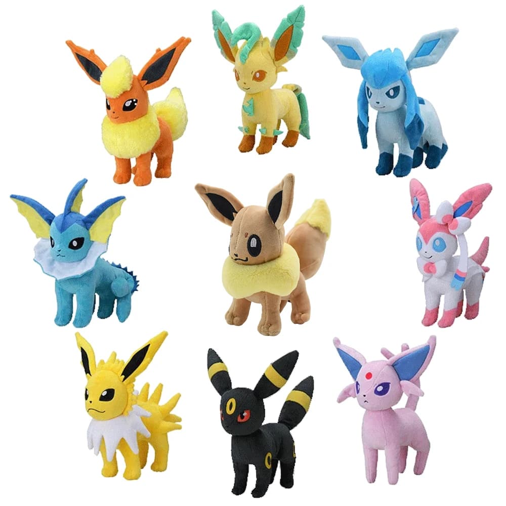 Eevee Evolution Sylveon Flareon Jolteon Umbreon Vaporeon Pikachu Peluche Bambole morbide Regalo per bambini